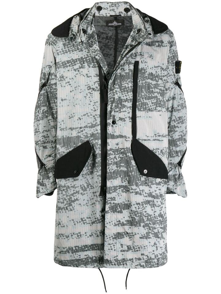 Stone Island Shadow Project Hooded Coat - Black