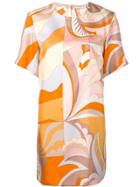 Emilio Pucci Graphic Print Shift Dress - Orange