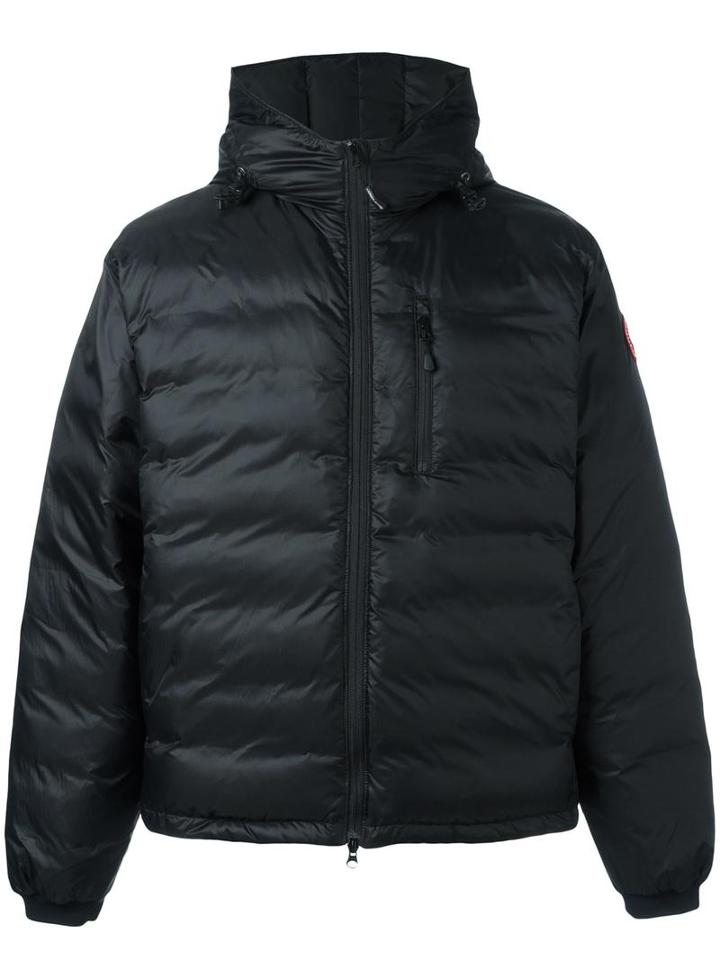 Canada Goose Down Hooded Jacket, Men's, Size: Medium, Black, Nylon/recycled Polyester/feather Down