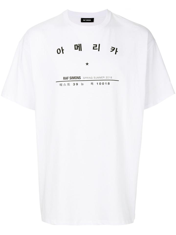 Raf Simons Logo Print T-shirt - White