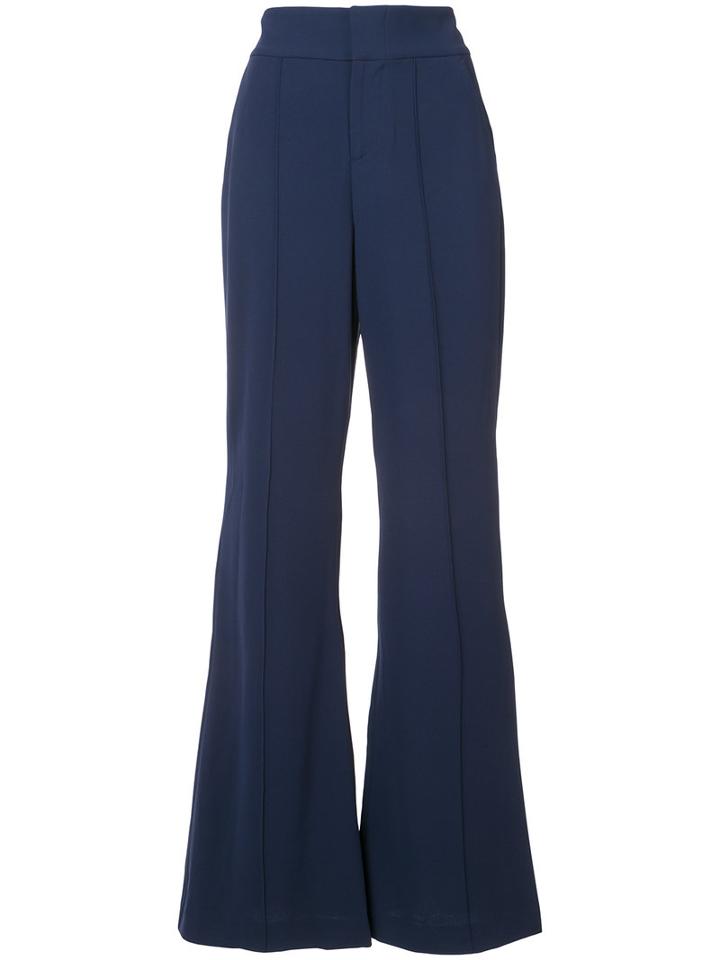 Alice+olivia - Tailored Palazzo Pants - Women - Polyester/spandex/elastane - 2, Blue, Polyester/spandex/elastane