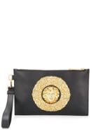 Versace Medusa Embroidered Pouch - Black