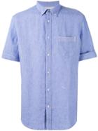 Diesel Plain Shirt, Men's, Size: Xl, Blue, Linen/flax/cotton