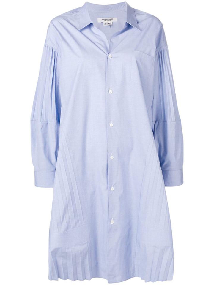 Junya Watanabe Long-sleeve Shirt Dress - Blue