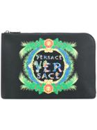 Versace Beverly Palm Clutch Bag - Black