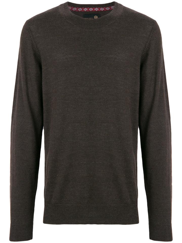 Wolsey Crew Neck Jumper - Brown
