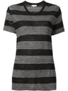Iro Striped T-shirt, Women's, Size: M, Black, Linen/flax