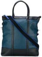 Furla Contrast Stripe Tote Bag, Men's, Blue, Leather