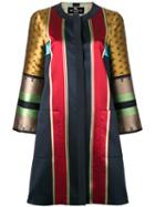 Etro Striped Jacquard Coat, Women's, Size: 48, Polyester/viscose
