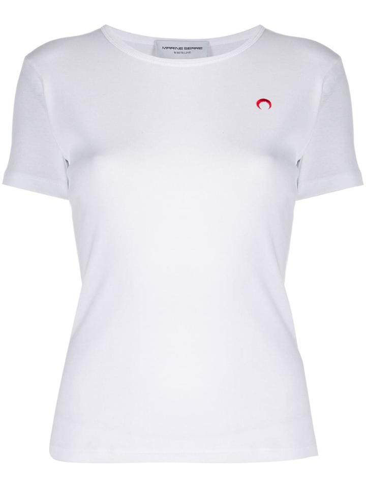 Marine Serre Embroidered Moon T-shirt - White
