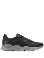 Canali Panelled Lace-up Sneakers - Black