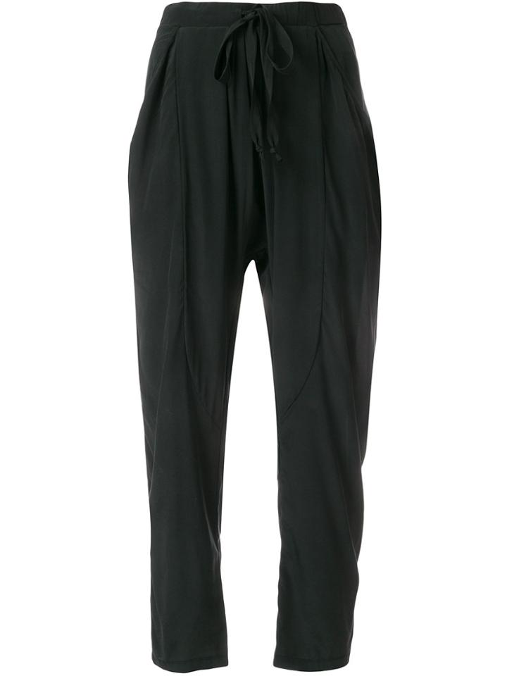 Lost & Found Ria Dunn Cropped Tapered Trousers - Black