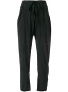 Lost & Found Ria Dunn Cropped Tapered Trousers - Black