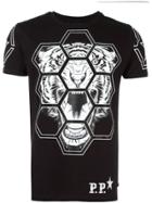 Philipp Plein Geometric Tiger Print T-shirt - Black