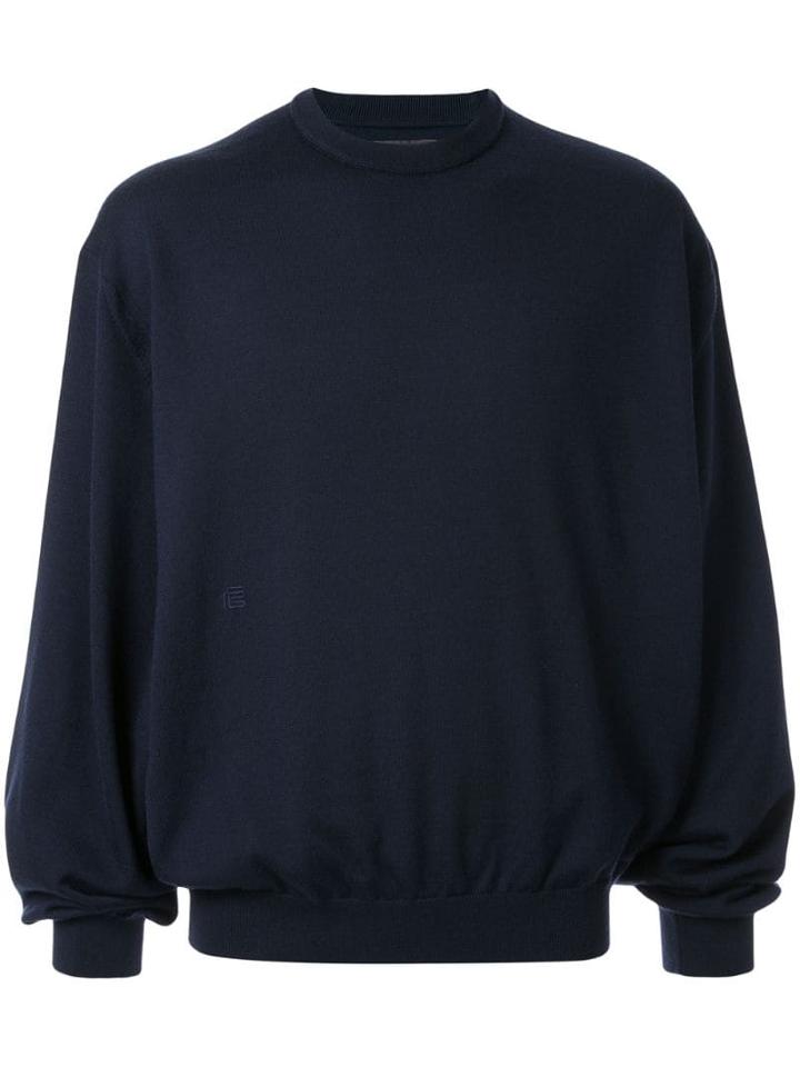Fumito Ganryu Embroidered Logo Sweatshirt - Blue