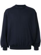 Fumito Ganryu Embroidered Logo Sweatshirt - Blue