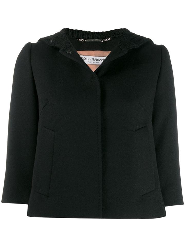 Dolce & Gabbana Pre-owned 1990's Knitted Cape Jacket - Black