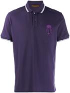 Corneliani Embroidered Logo Polo Shirt - Purple