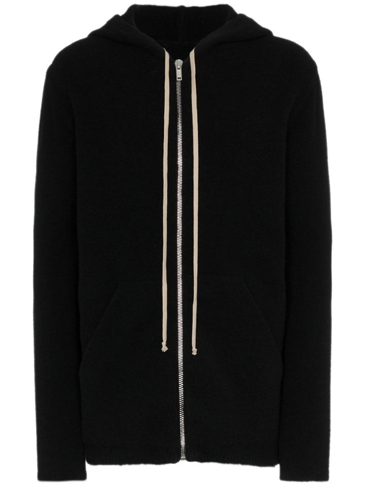 Rick Owens Black Felted Yak Hoody