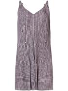 Adam Selman Checkered Cami Dress - Pink & Purple