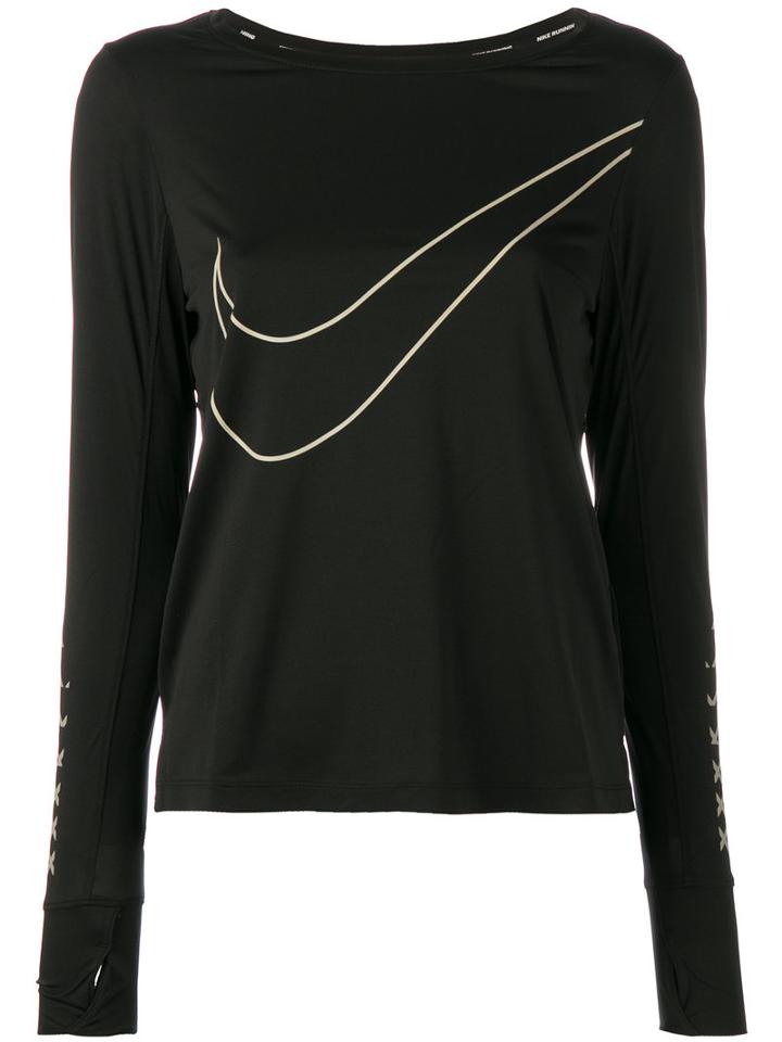 Nike Breathe City Jersey Top, Women's, Size: Large, Black, Polyester