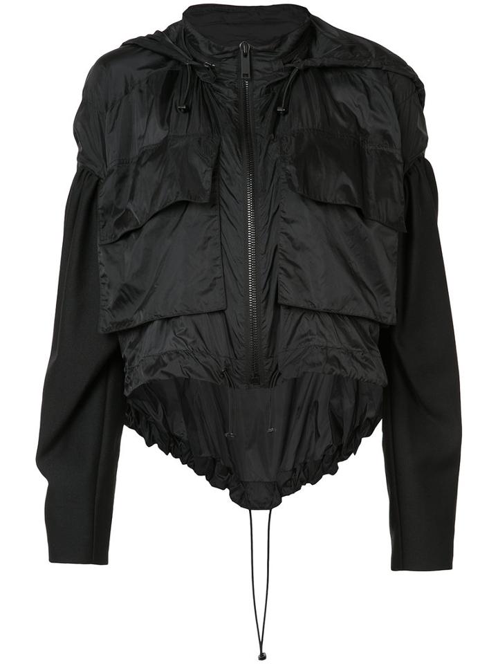 Vera Wang Draped Windbreaker, Women's, Size: Xs/s, Black, Nylon/cotton