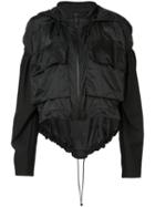 Vera Wang Draped Windbreaker, Women's, Size: Xs/s, Black, Nylon/cotton