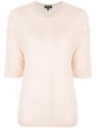 Theory Cashmere Sheer Knitted Top - Neutrals