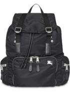 Burberry The Large Rucksack In Aviator Nylon And Leather - Black