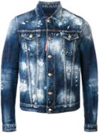 Paint Splatter Denim Jacket - Men - Cotton - 54, Blue, Cotton, Dsquared2