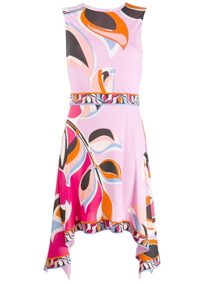 Emilio Pucci Printed Asymmetric Dress - Purple