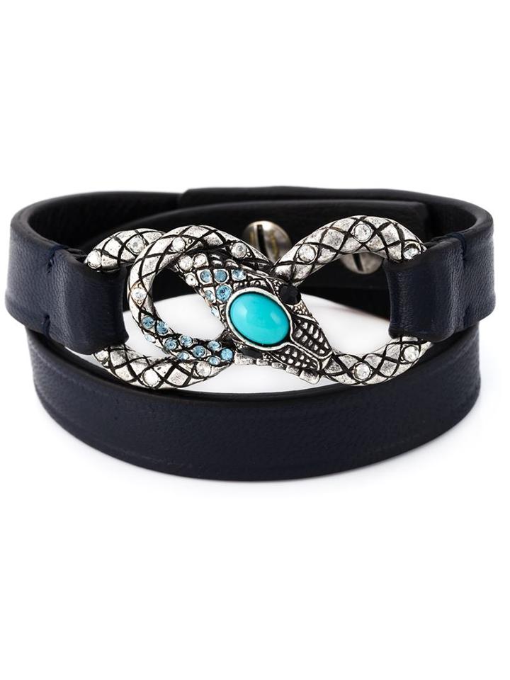 Lanvin Contrasted Panel Snake Bracelet