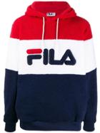 Fila Colour Block Teddy Hoodie - Blue