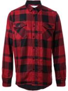 Sacai Checked Shirt, Men's, Size: 1, Red, Rayon