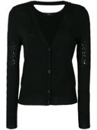 Diesel Floral Cut-out Detail Cardigan - Black