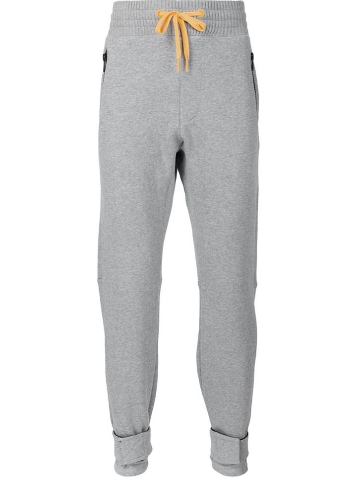 Moncler X Off-white Contrast Drawstring Trackpants - Grey