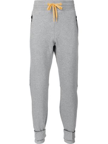 Moncler X Off-white Contrast Drawstring Trackpants - Grey