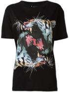 Marcelo Burlon County Of Milan Tiger Print T-shirt, Women's, Size: Small, Black, Cotton