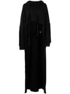 Ann Demeulemeester Dominic Asymmetrical Floor Length Hoodie - Black