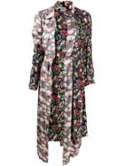Junya Watanabe Contrast Floral Print Dress - Grey