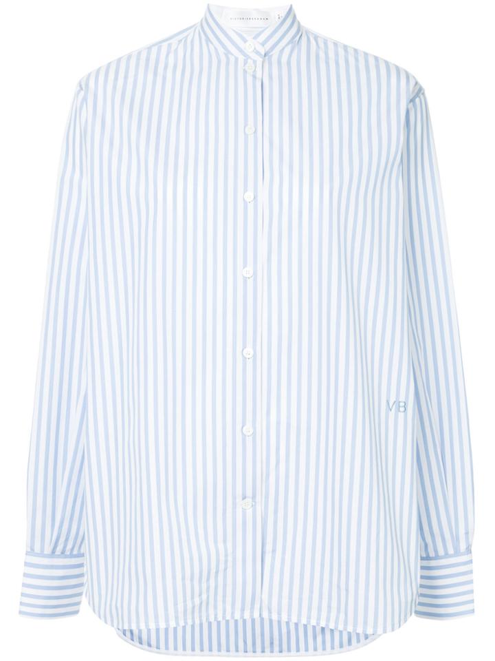 Victoria Beckham Striped Oxford Shirt - Blue