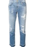 Current/elliott 'the Cropped Straight' Jeans, Women's, Size: 28, Blue, Cotton/spandex/elastane