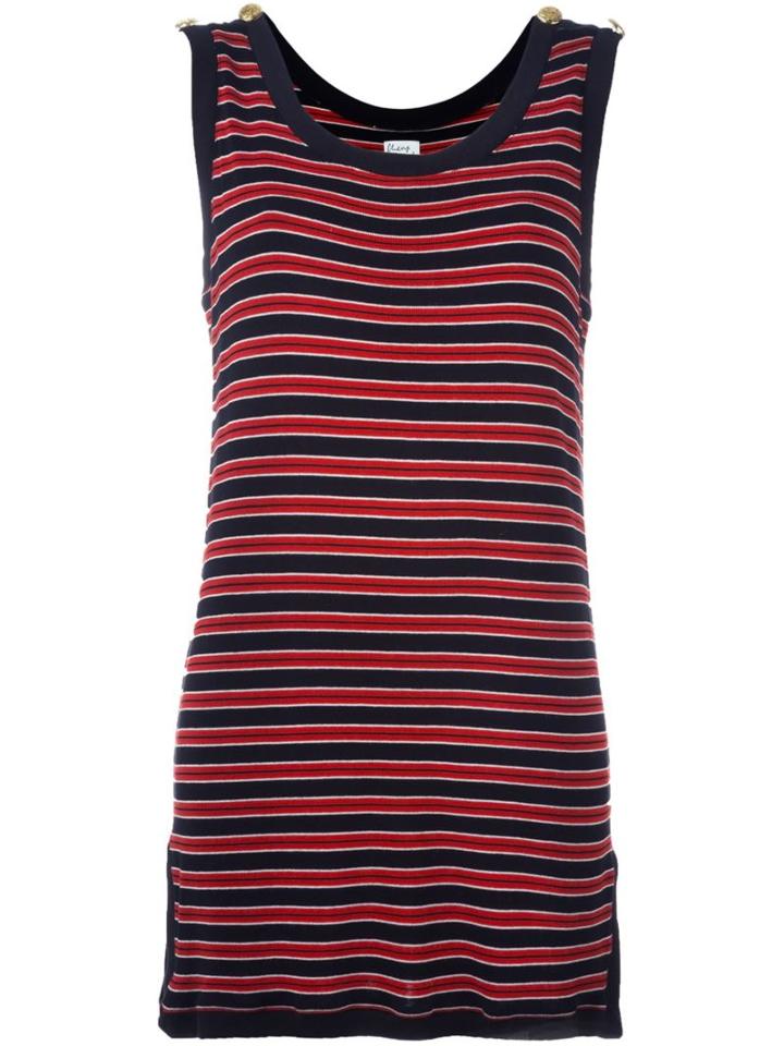 Moschino Vintage Striped Tank Dress, Women's, Size: Large, Red