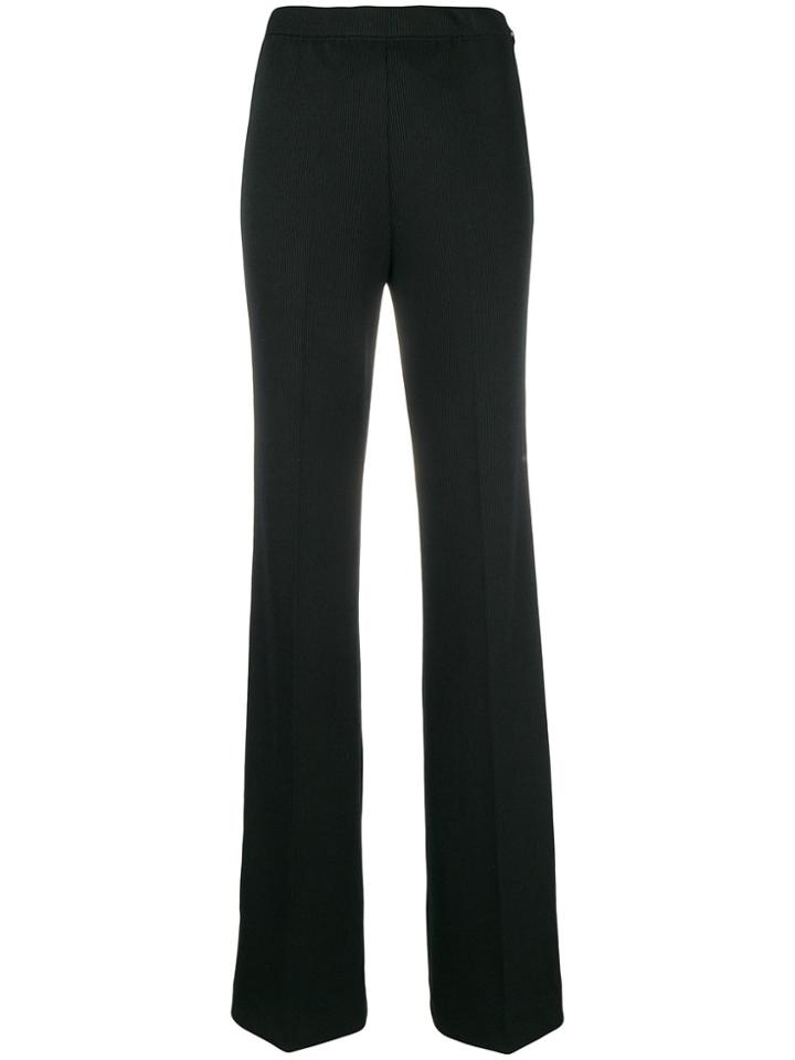 Prada Ribbed Flared Tailored Trousers - Black