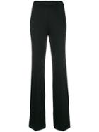 Prada Ribbed Flared Tailored Trousers - Black