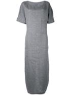 Eleventy - Maxi T-shirt Dress - Women - Linen/flax - 44, Grey, Linen/flax