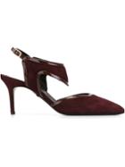 Nicholas Kirkwood Leda Pumps, Women's, Size: 37, Red, Patent Leather/suede/leather