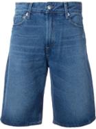 Cmmn Swdn Wide Leg Denim Shorts, Men's, Size: 30, Blue, Cotton