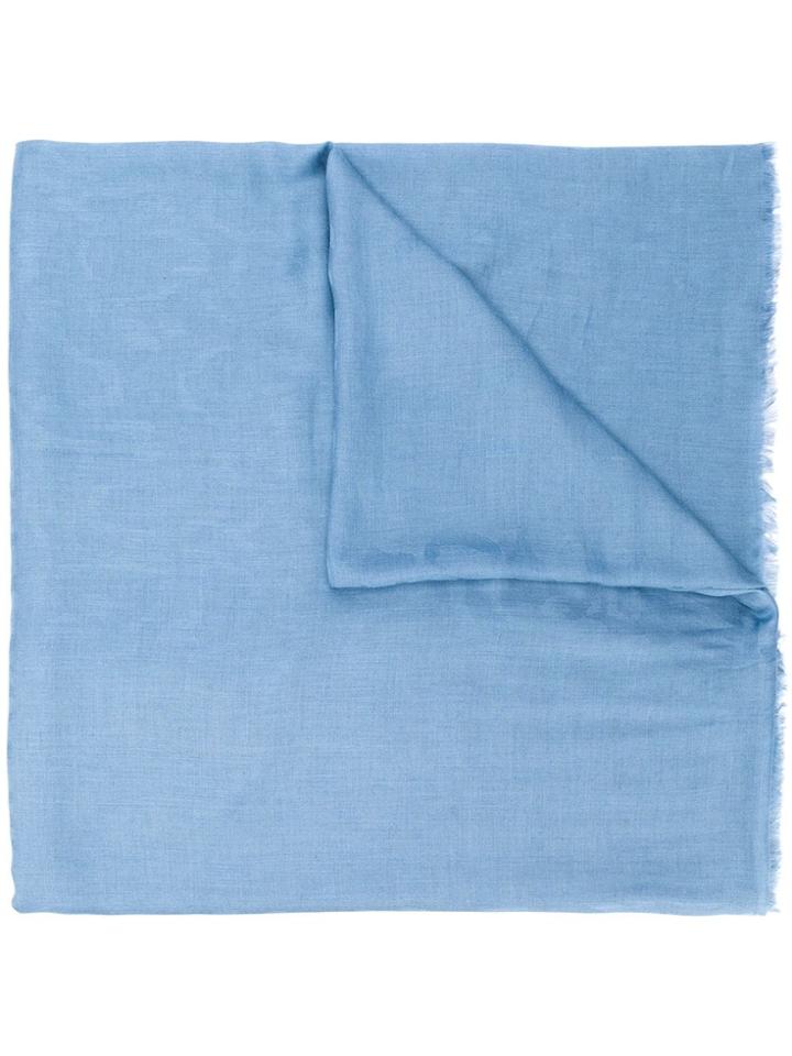 Gucci Frayed Scarf - Blue