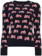 Joostricot Motorcycle Silk Blend Crewneck Jumper - Blue